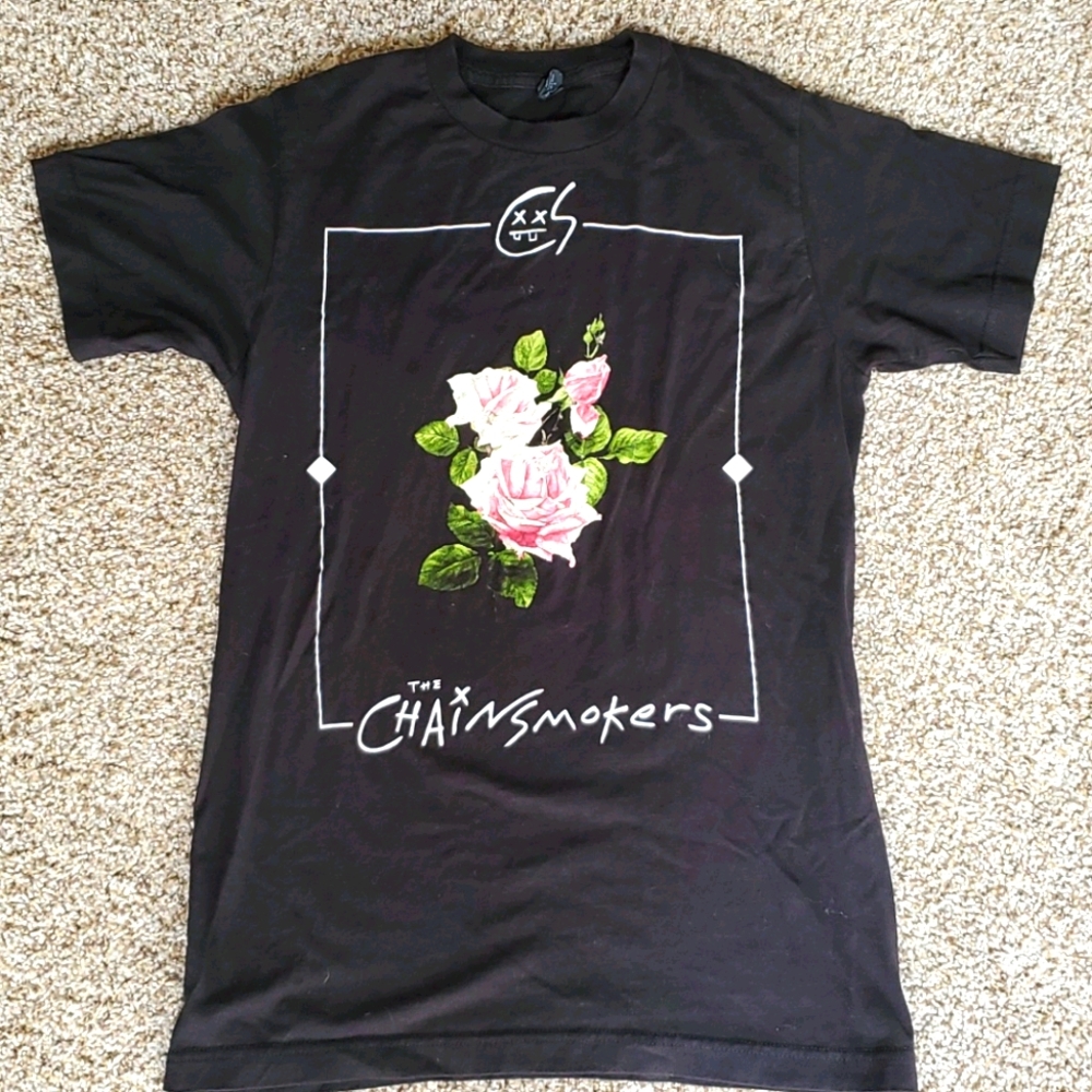 The Chainsmokers band shirt floral design cotton small